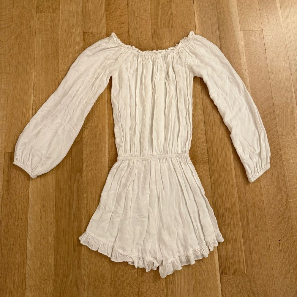 White Off-Shoulder Romper - Picture 4 of 5